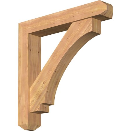 Ekena Millwork Imperial Craftsman Smooth Bracket w/ Offset Brace, Western Red Cedar, 7 1/2"W x 44"D x 44"H BKT0806X44X44IMP04SWR